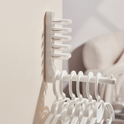 Clothes Hanger Storage Without Punching Multifunctional Folding Storage Rack^