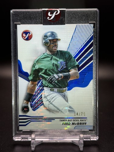 2024 Topps Pristine Fred McGriff Encased Blue Pristine Refractor /75 Rays