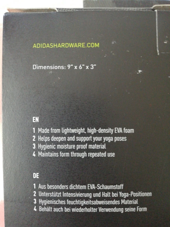 Adidas High Density Foam Yoga Block Support and Deepen Poses Pink 9"×6"×3" - Image 2 of 4