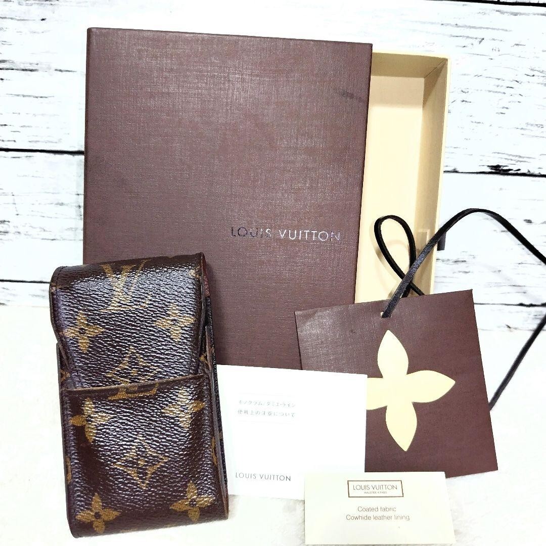 vintage lv cigarette case Louis Vuitton Authentic Brown Monogram Vintage Louis Vuitton Monogram Cigarette