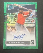 2020 Donruss Optic Yordan Alvarez Auto Rated Rookie Green Mojo #/99 Mint