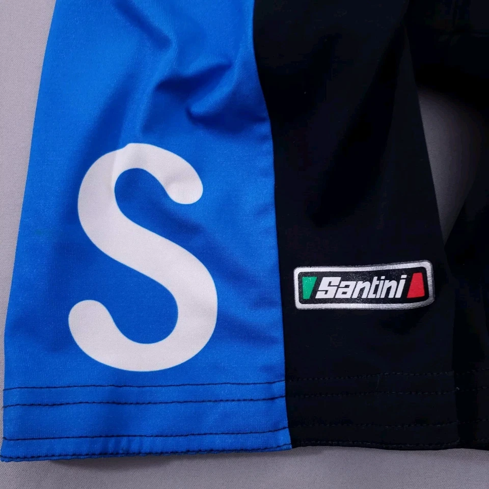 SMS Santini Мужские Маленькие Велосипедные Шорты-комбинезоны Черные Синие Сделано в Италии Coolmax Techno - Изображение 2 из 4