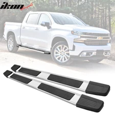 Fits 19-25 Chevy Silverado Sierra 1500 Crew Cab OE S6 Style Side Step Bar Silver