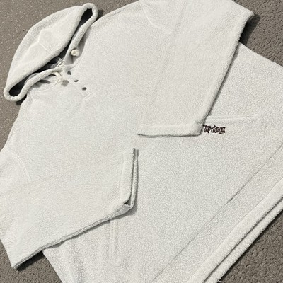 Top Dawg Hoodie Mens XL White Embroidered Spellout Vintage Fleece Pullover