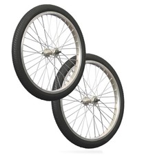 20 Zoll Laufradsatz Lastenspeichen mit Bereifung für Moped Anhänger silber