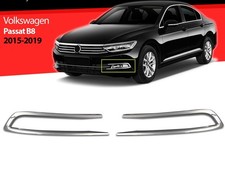 Nebelscheinwerfer Leisten für VW Passat B8 Edelstahl Chrom Zierleisten 2015-2019