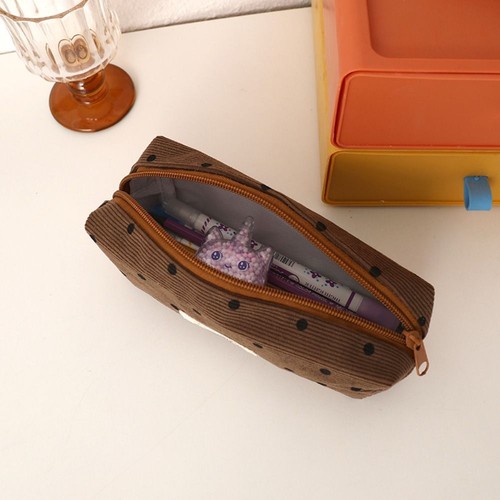 Large Capacity Pen Bag Polka Dot Design Pen Pouch Pencil Case Students - Picture 4 of 10