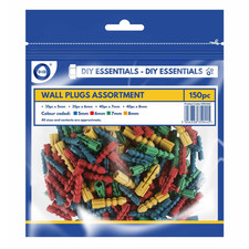 150pc Wall Plugs Assortment Mixed Sizes 5mm 6mm 7mm 8mm Rawl Plug DIY Fixings
