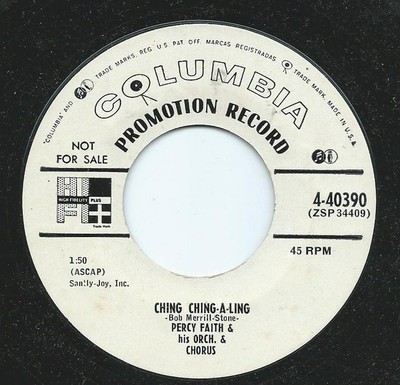 Percy Faith And His Orchestra And Chorus - Ching Ching-A-Ling / Petite (7'', P...
