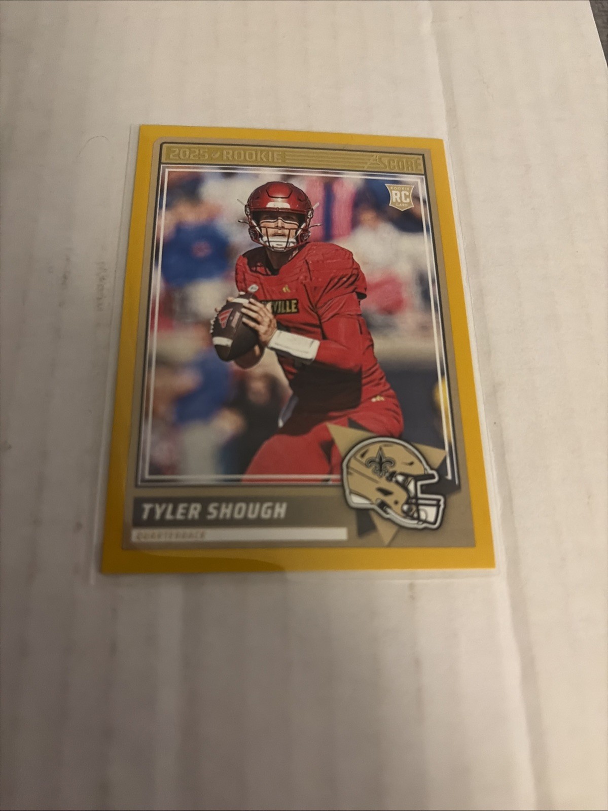 2025 Panini Score Football Tyler Shough RC #71 Gold Parallel