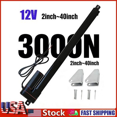 DC 12V Linear Actuator Heavy Duty 2''~40'' Long Stroke 5mm/s 36in 3000N Waterproof