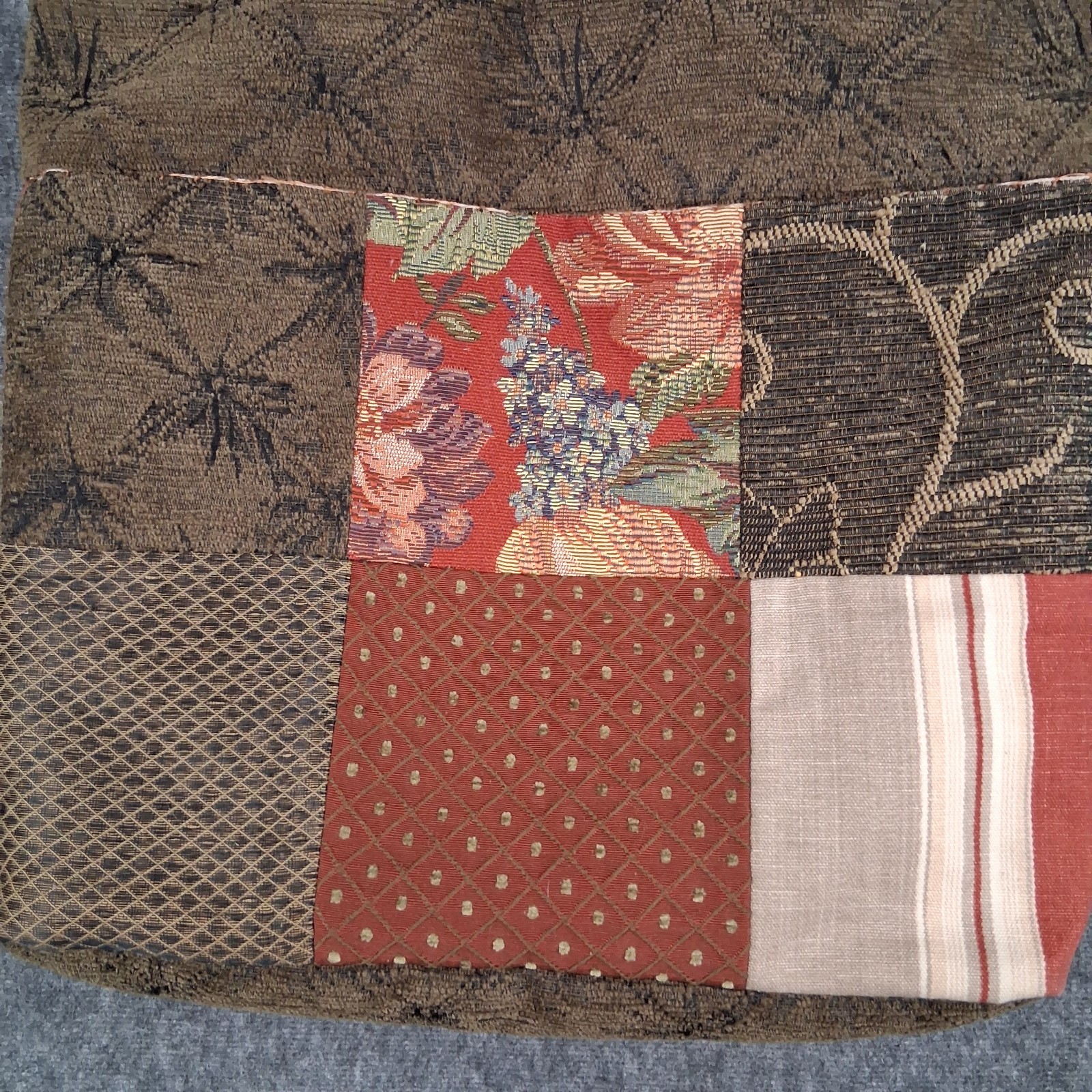 Handmade Quilt Patchwork Multi-Color Large Should… - image 3