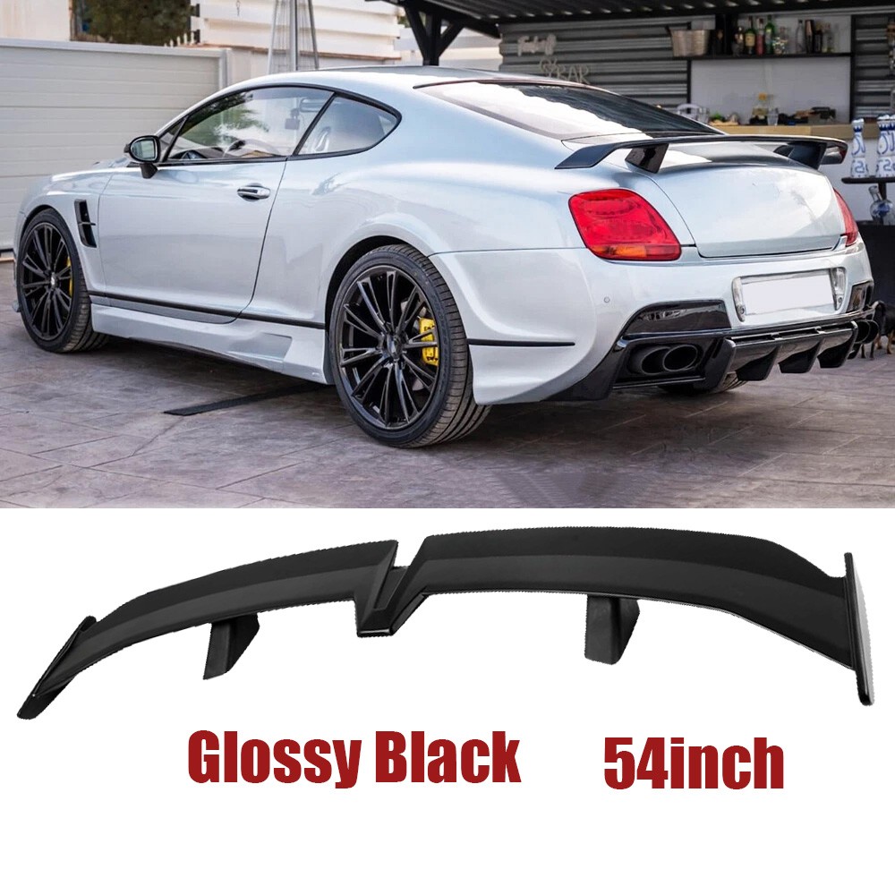 For Bentley Continental GT Gloss Black Rear Trunk Spoiler Lip Roof Tail Wing ABS