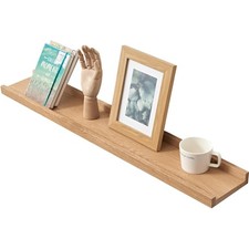 Bilderleiste Holz 50cm Rustikal Eiche Wandregal Regalbrett Hängeregal Wohnzimmer