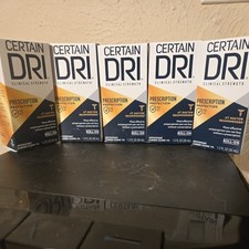 Certain Dri Prescription-Strength Clinical Antiperspirant Roll-On LOT OF 5