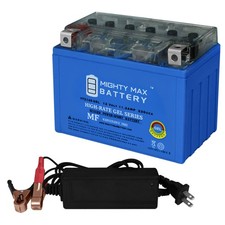 Mighty Max YTZ14S 12V 11.2AH GEL for Power Sports Battery  12V 2Amp Charger