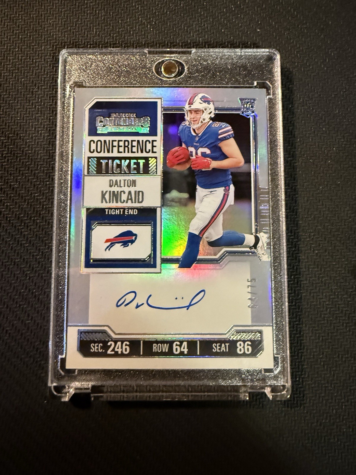 2023 Panini Contenders Rookie Ticket Dalton Kincaid Conference Auto /75
