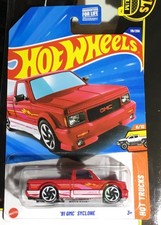 Hot Wheels ‘91 GMC Syclone Red HW Hot Trucks 8/10 119/250