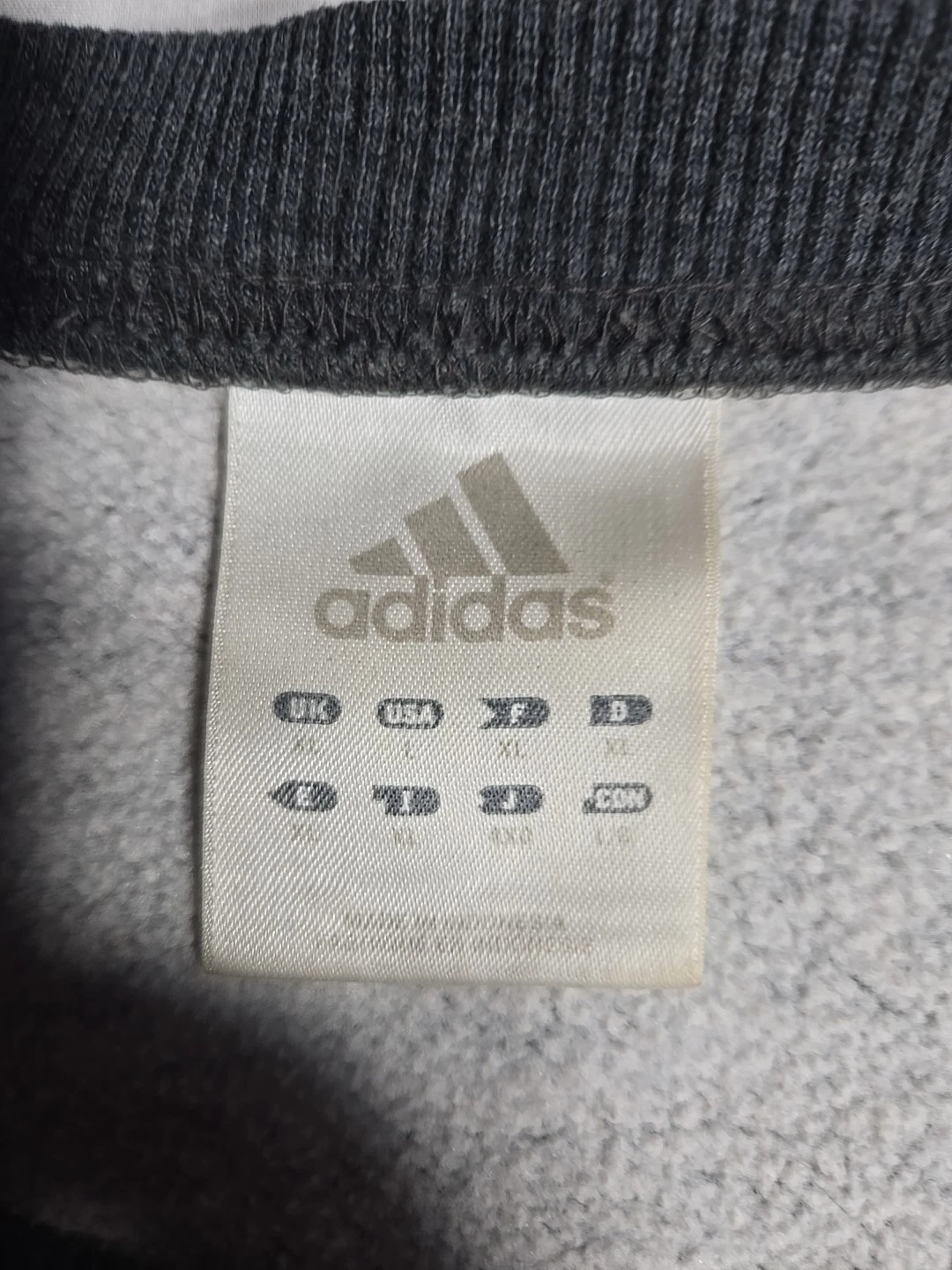 Vintage 90s Adidas Pullover Crewneck Sweatshirt Gray/orange Embroidered Large - product detail image 6