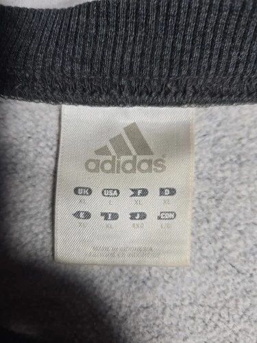 Vintage 90s Adidas Pullover Crewneck Sweatshirt Gray/orange Embroidered Large image 6
