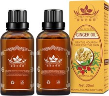 2 PCS Ginger Oil,Ginger Massage Oil for Lymphatic Drainage,Lymphatic Drainage Dr