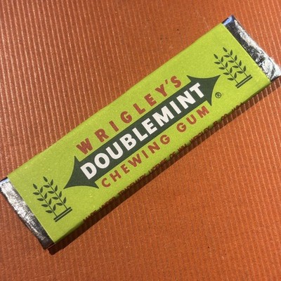 Seltener Fund Wrigleys Kaugummistick Spearmint 2000 Retro Vintage Sammlerstück