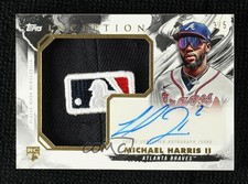 2023 Topps Inception Hat MLB Logo 3/5 Michael Harris II Jumbo Patch Auto 1d59