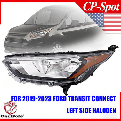 For 2019-2023 Ford Transit Connect Left Side Halogen Headlamp Direct Replacement