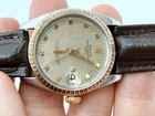 1968 ROLEX Oyster Perpetual Date ORIGINAL DIAL 1570  AUTOMATIC STEEL GOLD RUNS