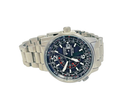 Citizen Promaster Nighthawk Eco-Drive B877-S015693 Pilot GMT WR200 Stainless