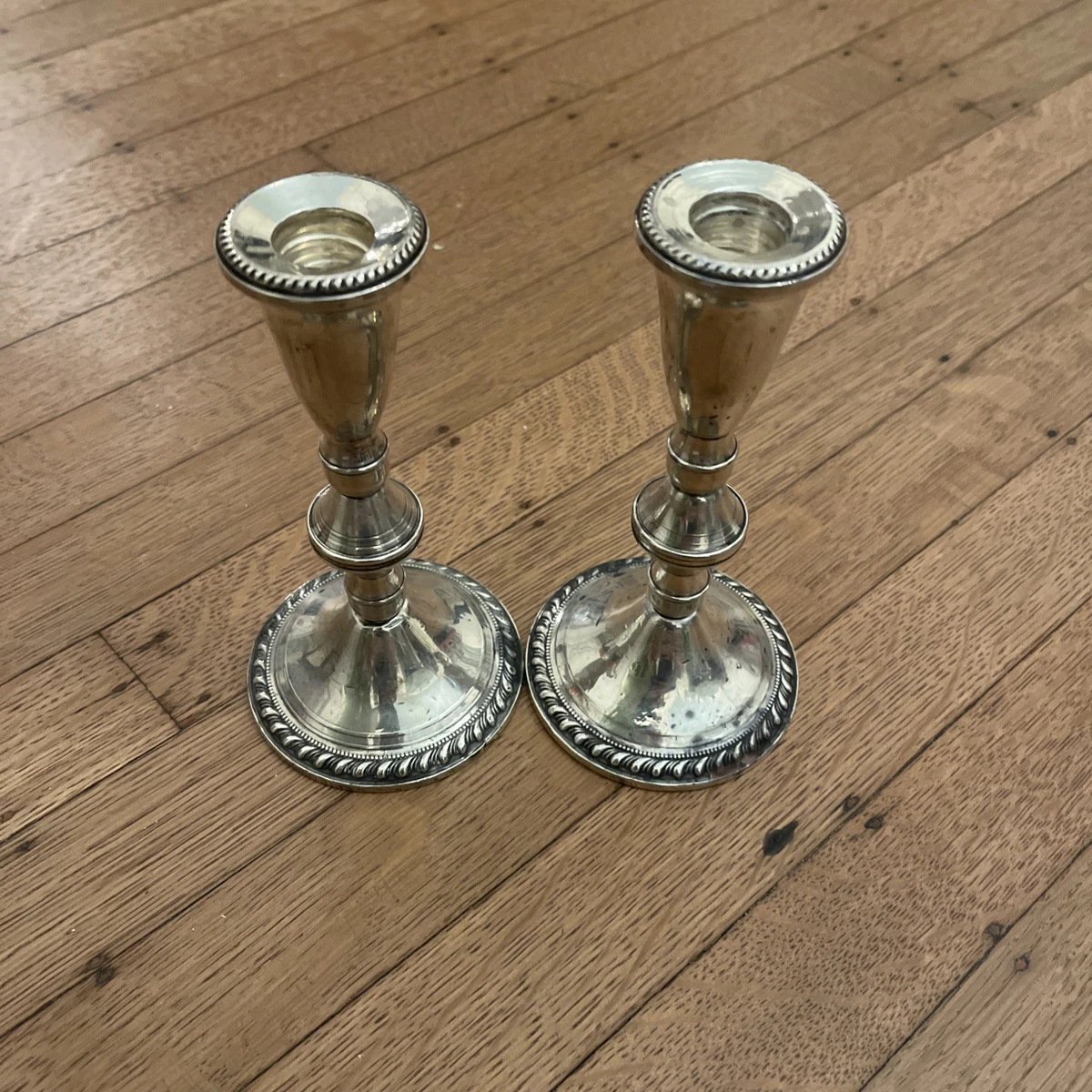 Duchin Creation In Antique Us Sterling Silver Candlesticks