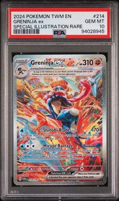 PSA 10 GEM MINT Pokemon Greninja ex 214/167 SIR 2024 SV Twilight