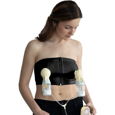 NEW Medela 3 in 1 Pumping  Nursing Bra Hands Free Pumping Bustier Black Size M
