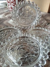 Produktbild - Untersetzer aus Glas 11 Stück 10 cm Breit Rosenmuster