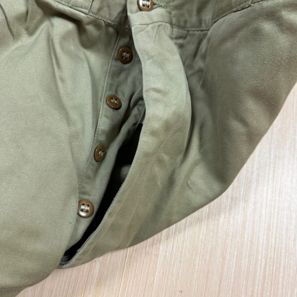 Vintage ww2 50s US Military Khaki 36x30 Officer Chino Trousers Pants button fly - Image 4 of 4
