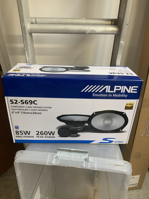 Alpine S2-S69C, S Series 6x9'' 2-Way Hi-Res Component Speakers Brand New