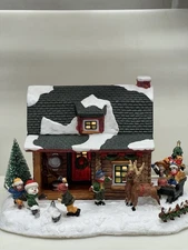 Victorian Village Collectibles Rocky Hill House Porcelain  Log Cabin Ames 1998