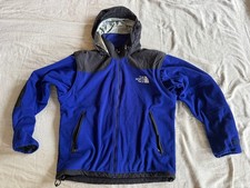 vtg THE NORTH FACE Gore WINDSTOPPER Fleece Jacket LARGE Blue HOOD Vest Denali