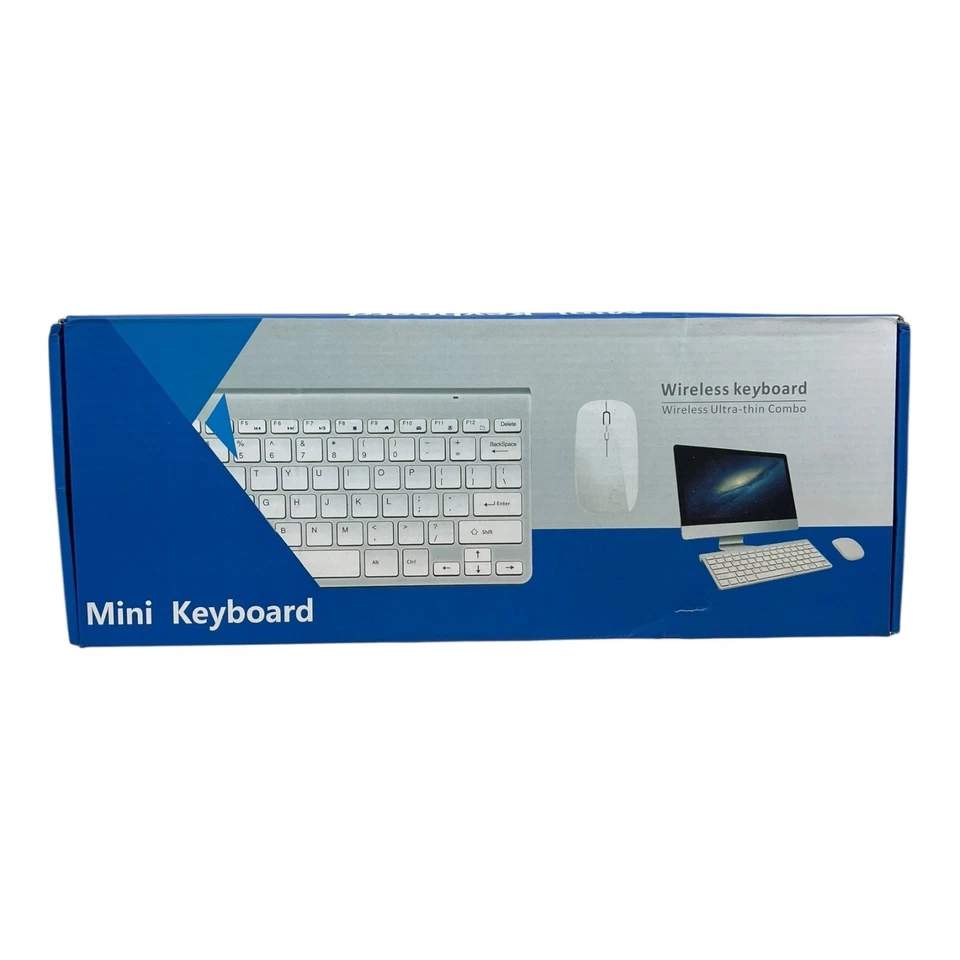 Mini Wireless Tastatur Maus set Ultra slim USB Funk Leise Ergonomisch Laptop PC - Bild 3 von 3