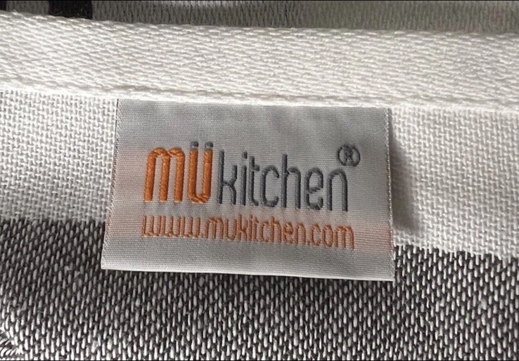 MU Kitchen 100% Cotton Classic Stripe Stainless Kitchen Dishtowel - Set Of (2)
