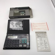 Sharp EL-470 Electronic Travel Clock Calculator W Box Working New Battery 12/25
