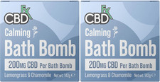 High Strength 200Mg CBD Calming Bath Bomb - Lemongrass & Chamomile Bubble Bath B