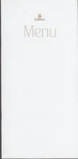 Emirates Airlines Menu Dubai-Los Angeles ca 2000