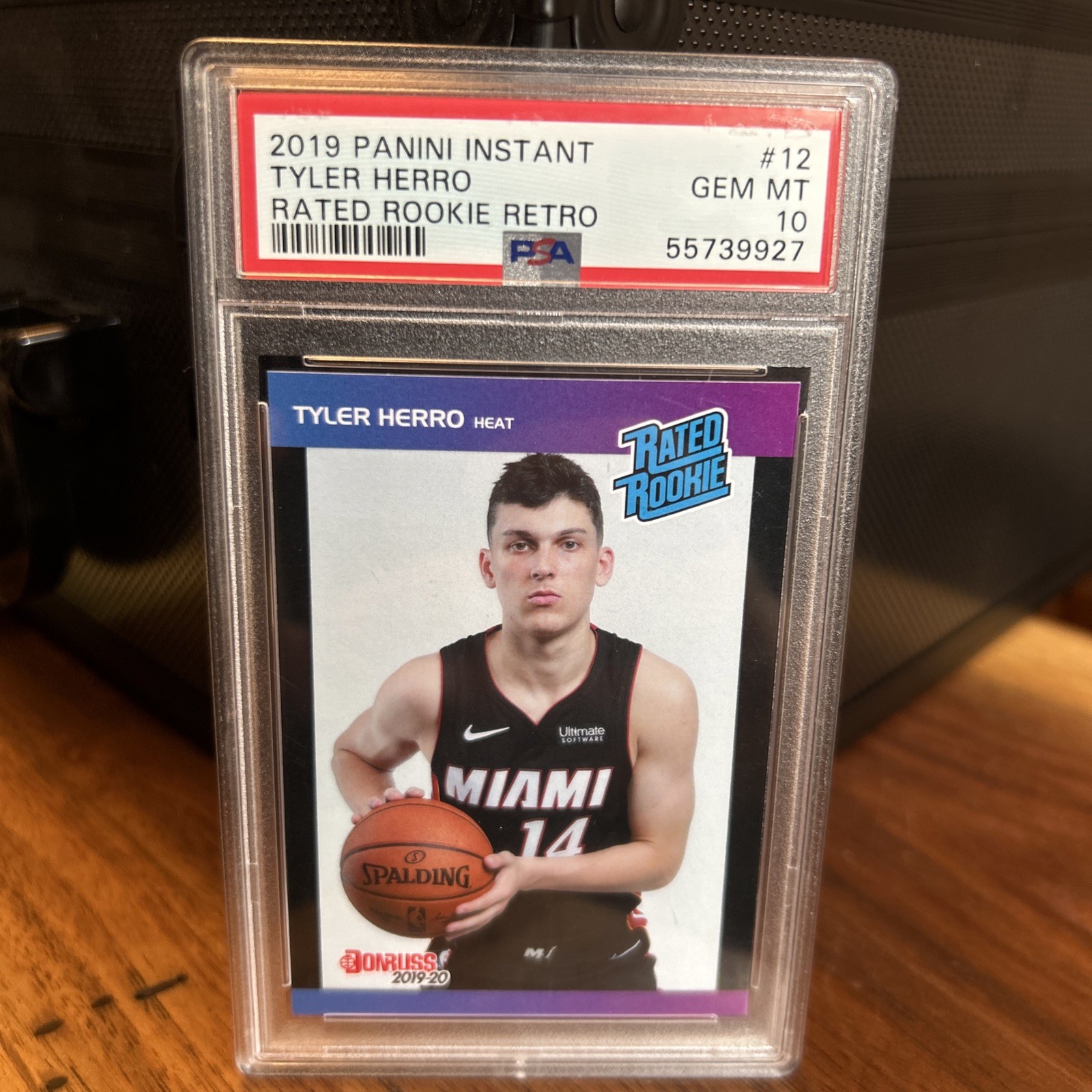 2019 PANINI INSTANT RATED ROOKIE RETRO #12 TYLER HERRO PSA 10