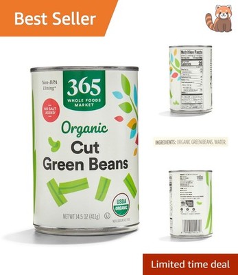 BPA-Free Organic Green Beans in a 14.5 Ounce Can - Nutrient-Rich  Veggies