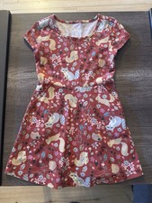 Wonder Nation Girls Woodland Animal Print Dress Size 4-5 fall