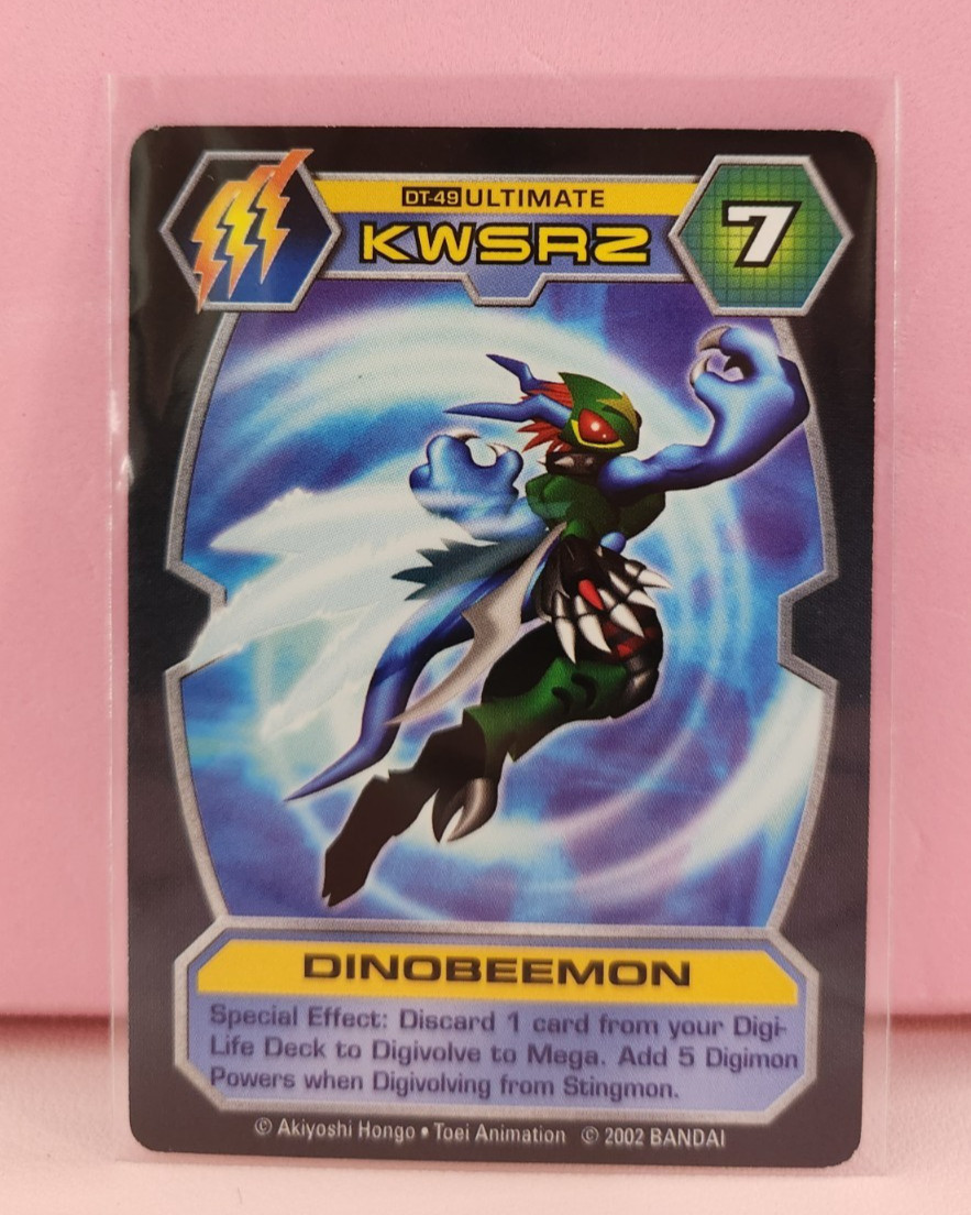 Digimon D-Tector DT 49 Ultimate Card Dinobeemon Bandai 2002 (NM)