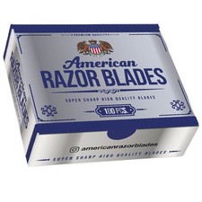 American Razor Blades from The Shave Factory - 100 Count Pack of 1 , Grey