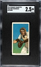 1910 Piedmont Cigarettes (T206) Fred Snodgrass Catching SGC 2.5
