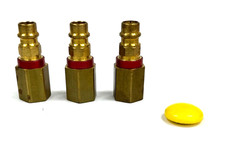 QUICK DISCONNECT COUPLING 1/2"-18 X 1/4" OAL 1-3/4" LOT OF 3